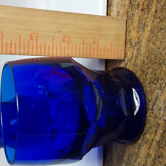 Vintage Cobalt Blue Wiskey Glasses set of 2. - Picture 3 of 4